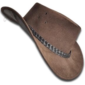 Oztrala Hat Suede Leather Cowboy Men Women Australian Outback Western Aussie Black Brown HL32 Flinders