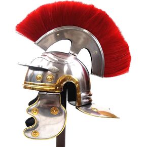 Roman Centurion Helmet w/ Red Plume Armor Gladiator New in Saudi Arabia