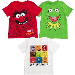 مجموعة من 3 تي شيرتات من Disney Muppets Kermit The Frog Animal Gonzo للرضع والأطفال الصغار in Kuwait