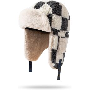 قبعات منفوخة للطقس البارد من CLAPE قبعة الصيادين قبعات شتوية دافئة للرجال قبعة Ushanka الروسية قبعة الطيار مع رفرف الأذن in Kuwait