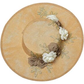 COSDREAMER Victorian Hat Womens Girls Tea Party Hats Vintage Flowers Flat Hat