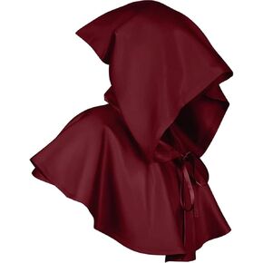 AYILUOBE Halloween Grim Cowl Cloak Medieval Wicca Pagan Hood Wizard Hoodie Cape Cosplay Renaissance Costume for Men Women
