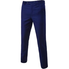 Mens Classic Slim Fit Fit Stretch Flat Front Slacks Dress Pants in Saudi Arabia