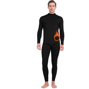 MANCYFIT Thermal Underwear for Men Long Johns Set Fleece Lined Ultra Soft