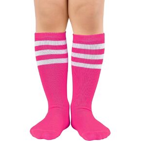 American Trends Kids Soccer Socks for Toddler Boys Girls Knee High Socks Stripes Cotton Sport Long Tube Sock in Saudi Arabia