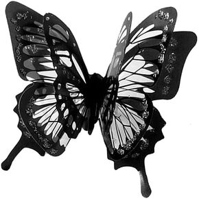 Big Black Butterfly Open Statement Ring for Women Girls Stereoscopic Exaggerated Large Butterfly Ring Layered Adjustable Finger Band Engagement Promise Rings Boho Jewlery Gifts for Party in Saudi Arabia
