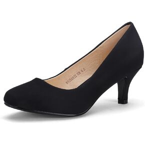 IDIFU Women's Classic Low Kitten Heels Pumps | 2 Inch Round Toe Office Wedding Dress Shoes for Women in Saudi Arabia