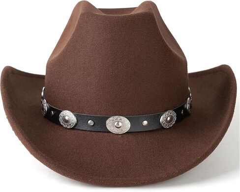 قبعة رعاة البقر ذات حافة واسعة للرجال والنساء من Lisianthus، قبعة راعية البقر الأمامية in Kuwait