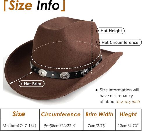 قبعة رعاة البقر ذات حافة واسعة للرجال والنساء من Lisianthus، قبعة راعية البقر الأمامية in Kuwait