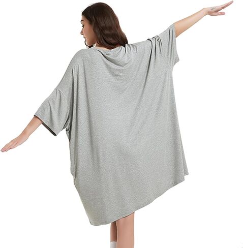 THREENTDAY Oversized Sleepshirts for Women, Sleep Tee Dress with Pockets Loose Nightgown for Spring Summer in Kuwait
