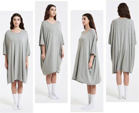 THREENTDAY Oversized Sleepshirts for Women, Sleep Tee Dress with Pockets Loose Nightgown for Spring Summer in Kuwait