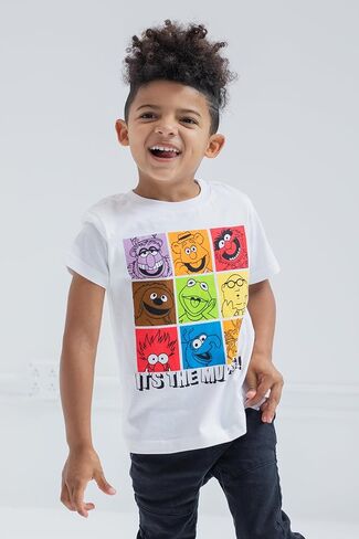 مجموعة من 3 تي شيرتات من Disney Muppets Kermit The Frog Animal Gonzo للرضع والأطفال الصغار in Kuwait