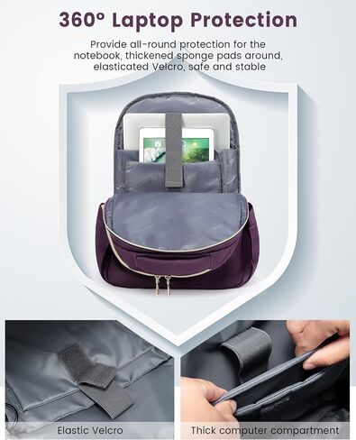 LOVEVOOK Laptop Backpack for Women, Slim Business Laptops Bag with Separate Computer Compartment Stylish Daypack for College Work Travel, Fits 15.6" Laptop in Saudi Arabia