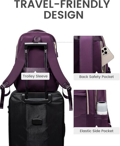 LOVEVOOK Laptop Backpack for Women, Slim Business Laptops Bag with Separate Computer Compartment Stylish Daypack for College Work Travel, Fits 15.6" Laptop in Saudi Arabia