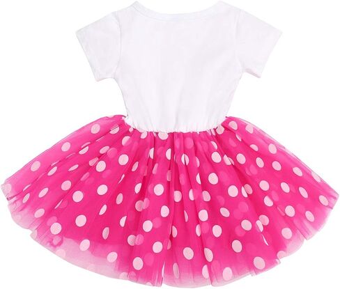 IBTOM CASTLE Baby Girls Cake Smash Birthday Mouse Polka Dots One Sequin Tutu Princess Dress Fancy Costume for Photo Shoot in Kuwait