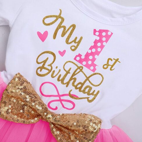 IBTOM CASTLE Baby Girls Cake Smash Birthday Mouse Polka Dots One Sequin Tutu Princess Dress Fancy Costume for Photo Shoot in Kuwait