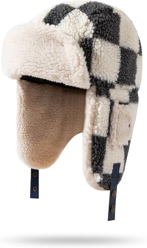 قبعات منفوخة للطقس البارد من CLAPE قبعة الصيادين قبعات شتوية دافئة للرجال قبعة Ushanka الروسية قبعة الطيار مع رفرف الأذن in Kuwait