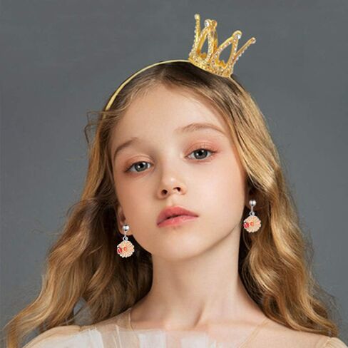 aganippe 16/20/24 أزواج الفتيات كليب على الأقراط لطيف تتدلى قطرة كليب على الأقراط للفتيات غير ثقب الأقراط مجموعة مجوهرات للفتيات الصغيرات أقراط يونيكورن قوس قزح الأقراط حورية البحر الأقراط للأطفال in Kuwait