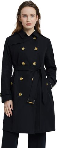 Orolay Women's Mid-length Jacket Double Breasted Trench Coat with Belt in Saudi Arabia