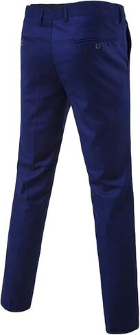 Mens Classic Slim Fit Fit Stretch Flat Front Slacks Dress Pants in Saudi Arabia