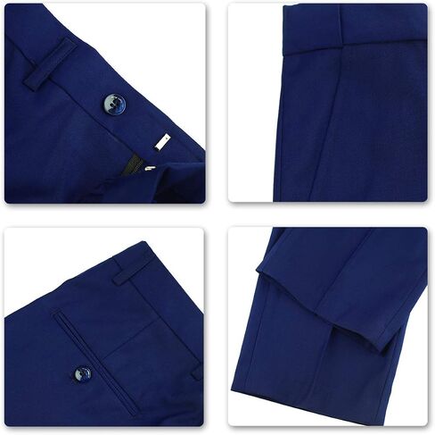 Mens Classic Slim Fit Fit Stretch Flat Front Slacks Dress Pants in Saudi Arabia