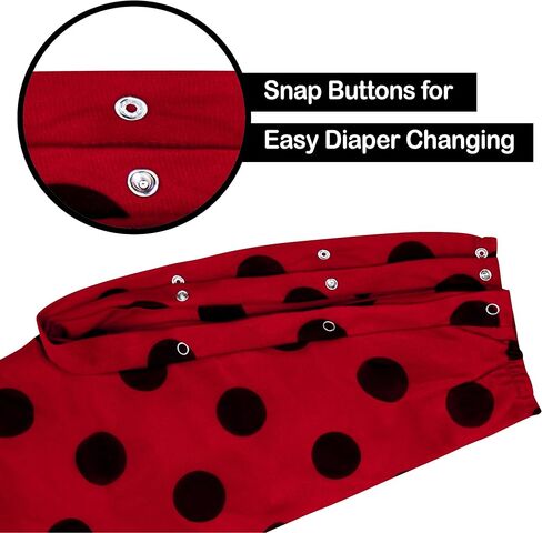 زي AlecosFun Baby Ladybug، زي للأطفال الصغار على شكل قبعة هوائي وأجنحة للرضع في عيد الهالوين الفاخر حتى أعياد الميلاد 6M-4T in Kuwait