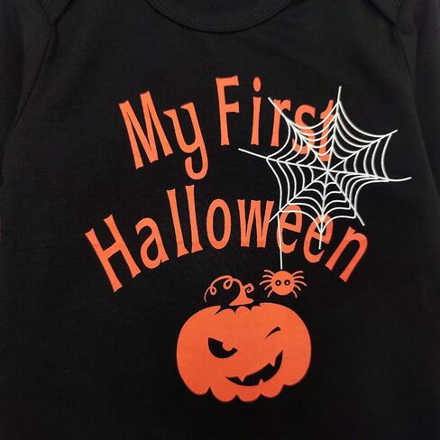 مجموعة ملابس Wosixima Baby Boys Girls My First Halloween Bat Toys من مجموعة سراويل اليقطين العنكبوتية مع قبعة للأطفال حديثي الولادة وحتى الرضع in Kuwait