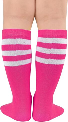 American Trends Kids Soccer Socks for Toddler Boys Girls Knee High Socks Stripes Cotton Sport Long Tube Sock in Saudi Arabia