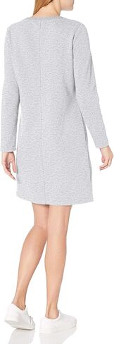 Amazon Essentials Women's Crewneck Long-Sleeve French Terry Fleece Above-The-Knee Dress in Kuwait