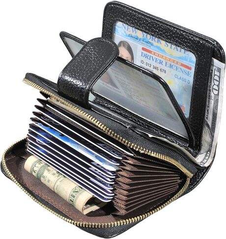 Beurlike Women's RFID Credit Card Holder Organizer Case Leather Security Wallet in Kuwait