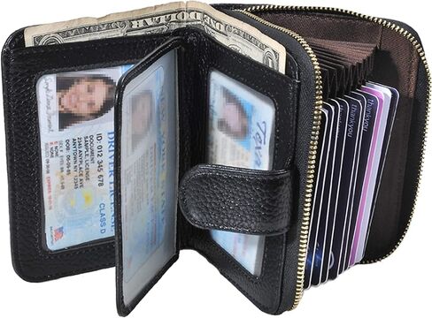 Beurlike Women's RFID Credit Card Holder Organizer Case Leather Security Wallet in Kuwait