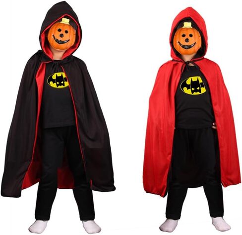 زي SherryDC للهالوين لمصاصي الدماء، غطاء رأس ذو ياقة واقفة للجنسين للبالغين والأطفال، عباءة ذات وجهين للحفلات التنكرية in Kuwait