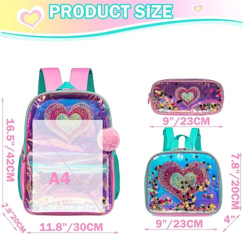 Meetbelify Backpack for Girls Backpacks for Elementary Preschool Students Kids School Cute Backpack with Lunch Box in Kuwait
