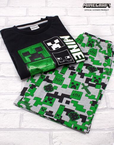 Minecraft Pajamas Boys 4 خيارات التصميم للأطفال أعلى السراويل Gamer PJs in Kuwait