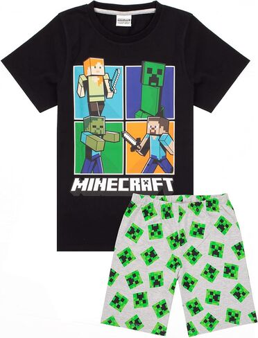 Minecraft Pajamas Boys 4 خيارات التصميم للأطفال أعلى السراويل Gamer PJs in Kuwait