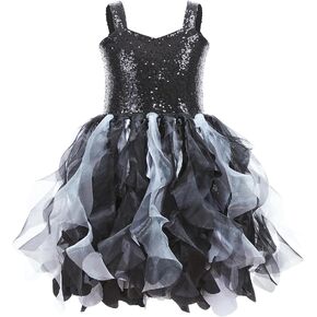Tutu Dress for Girls Sparkly Sequin Tulle Princess Birthday Party Dress for Toddler Girls Prom Sneaker Ball Gown