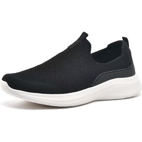 TIOSEBON Women's Walking Tennis Shoes Knit Slip on Mesh Comfortable Sneaker