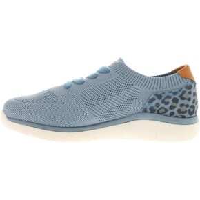 Propet Womens Sachi Leopard-Cheetah Lace Up Sneakers Shoes Casual - Blue in Saudi Arabia