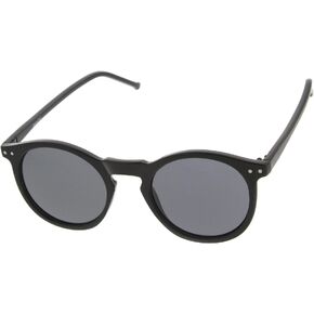 zeroUV - Vintage Retro Horn Rimmed Round Circle Sunglasses with P3 Keyhole Bridge