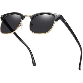 aisswzber Retro Semi Rimless Sunglasses Half Frame UV400 Glasses for Men And Women in Kuwait
