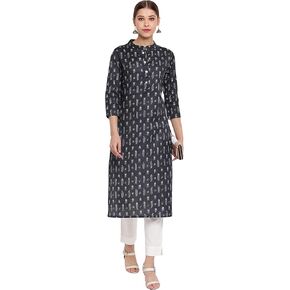 كورتا قطن رمادي للسيدات من Janasya Indian in Kuwait