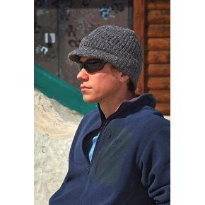 Icebox Knitting Dohm Super Soft Winter Wool Hat Beanie Skull Cap With Visor For Men and Women