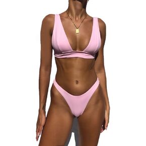 Bikini Sets for Women Two Piece Swimsuit V Neck Push Up Triangle Top with High Waisted Sexy Bikinis Swimwear