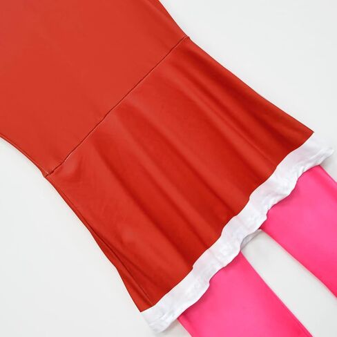 Ubeufun Amiy Roise Costume Red Jumpsuit with Skirt Girls Halloween Cosplay Bodysuit with Gloves Kids Party Outfit Dress up in Kuwait