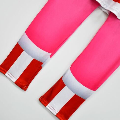 Ubeufun Amiy Roise Costume Red Jumpsuit with Skirt Girls Halloween Cosplay Bodysuit with Gloves Kids Party Outfit Dress up in Kuwait