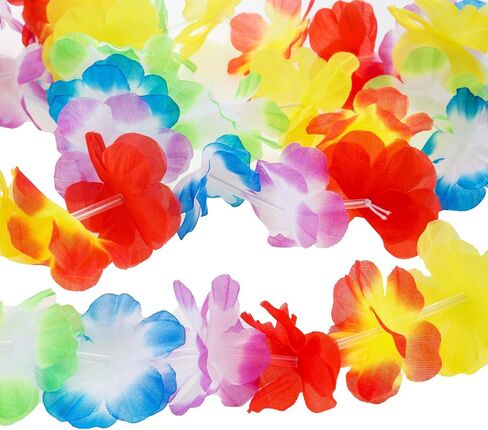 3 Set Grass Skirts for Kids Girls Elastic Hawaiian Hula Dancer Grass Skirt with Flower Leis for Luau Party Costume Set Multicoloured in Saudi Arabia