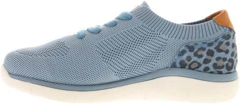 Propet Womens Sachi Leopard-Cheetah Lace Up Sneakers Shoes Casual - Blue in Saudi Arabia