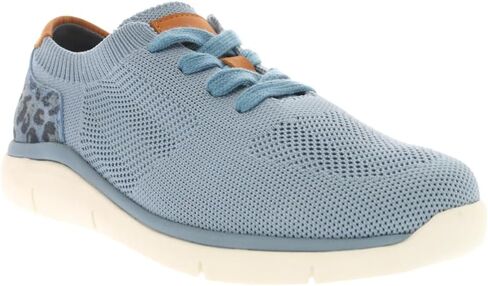 Propet Womens Sachi Leopard-Cheetah Lace Up Sneakers Shoes Casual - Blue in Saudi Arabia
