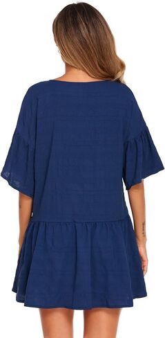AI'MAGE Swimsuit Coverup for Women Soft Bathing Suit Cover Ups Button Down Shirt Bikini Beachwear Beach Dress S-XXL in Saudi Arabia