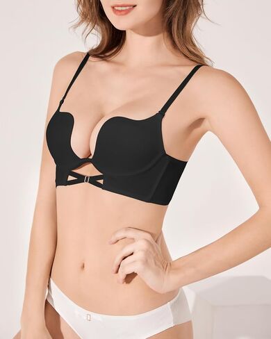 DIKGROP حمالة صدر منخفضة القطع للنساء مثيرة بفتحة صدر على شكل حرف U عميقة رافعة للأعلى بدون ظهر مريحة وتنعيم حمالات الصدر ملابس داخلية in Kuwait